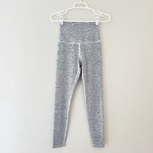 Beyond Yoga Black and White Striped Leggings